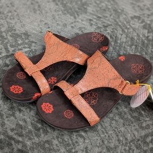 Orthaheel by Vionic “Molly” Orthotic Sandals NWT – Women’s 9 Coral Snake Print